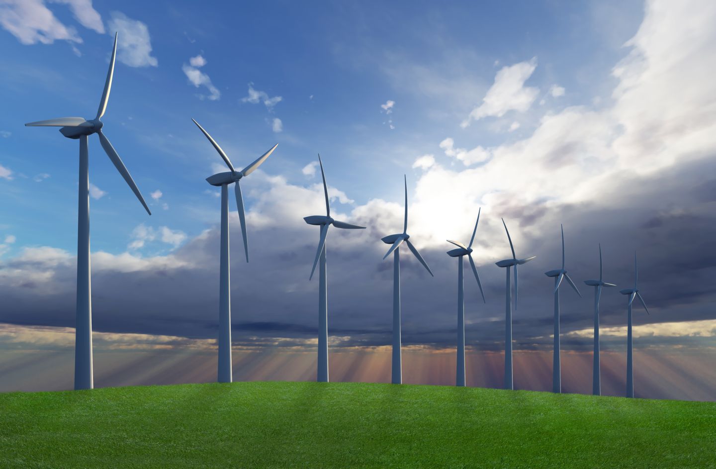 produkcja energii z wiatru, wiatrak, turbina wiatrowa,