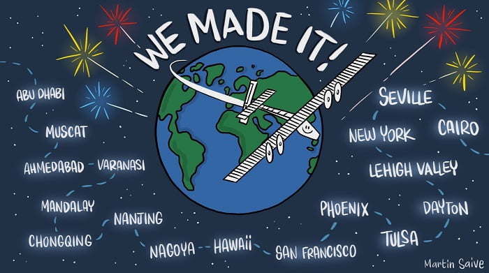 Grafika przedstawiająca trasę Solar Impulse 2, źródło: solarimpulse.com