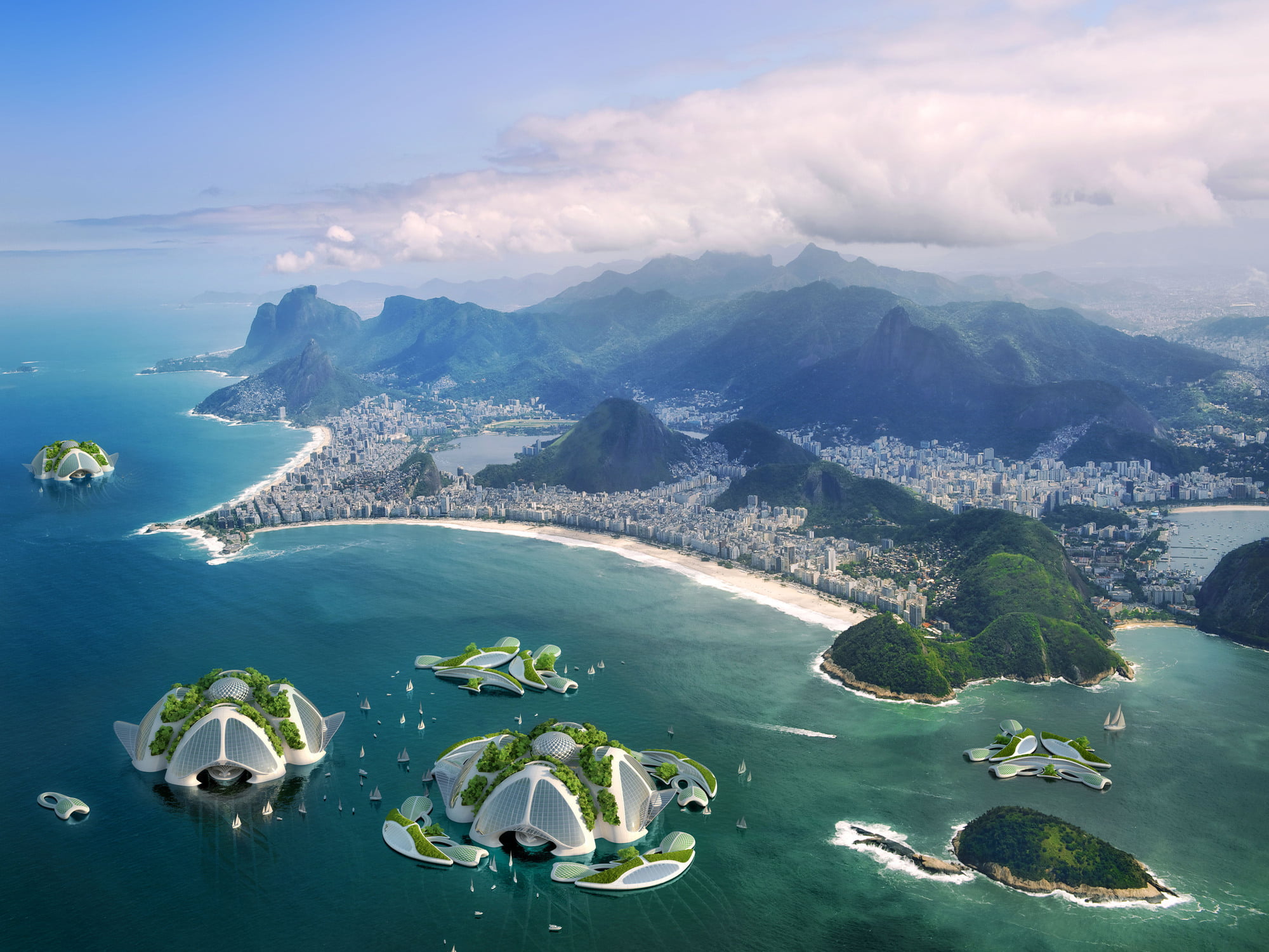 "Oceanscrapers" wydrukowane w 3D z przetworzonych śmieci, Vincent Callebaut Architectures