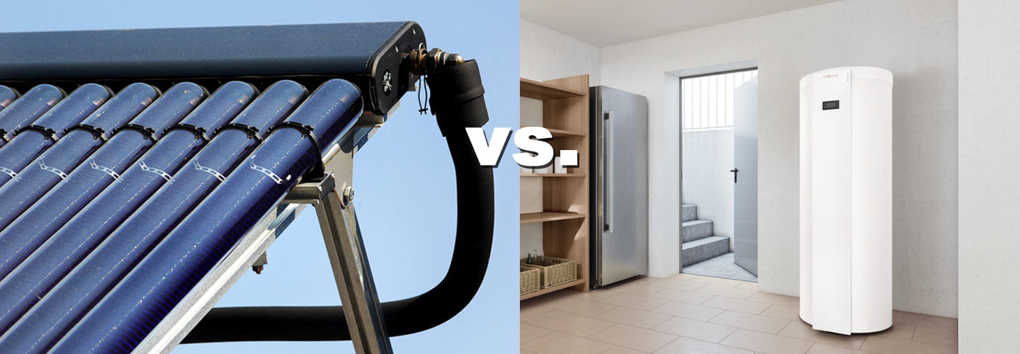 Kolektor słoneczny vs. pompa ciepła do c.w.u.