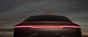 Lucid Air wizualizacja tyłu samochodu