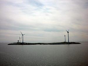 turbiny wiatrowe na wyspie Mariahamn, Szwecja