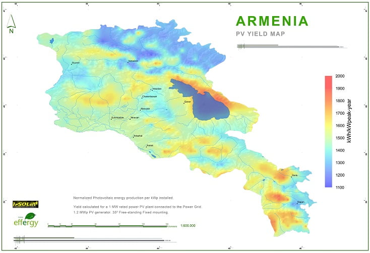 Potencjał fotowoltaiki w Armenii