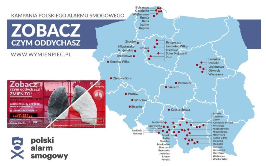 Kampania „Zobacz czym oddychasz. Zmień to”.Źródło: PAS