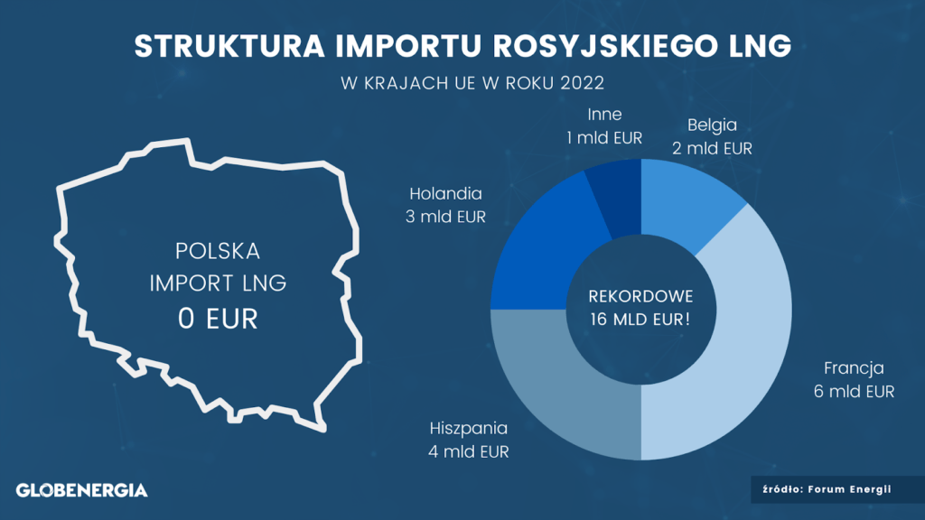 Struktura importu LNG - UE vs. Polska