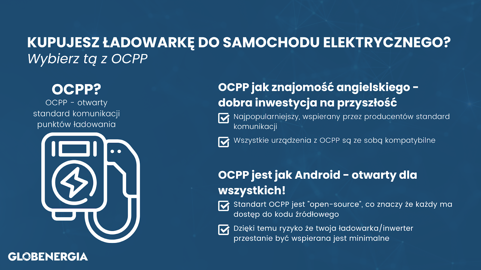 Kupujesz ładowarkę do samochodu elektrycznego? Pamiętaj o wyborze tej z OCPP