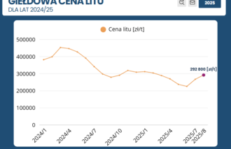 Giełdowe ceny litu w 2024 i 2025